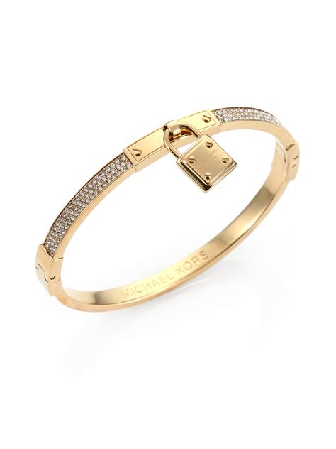 michael kors padlock charm bracelet|Michael Kors diamond bangle bracelet.